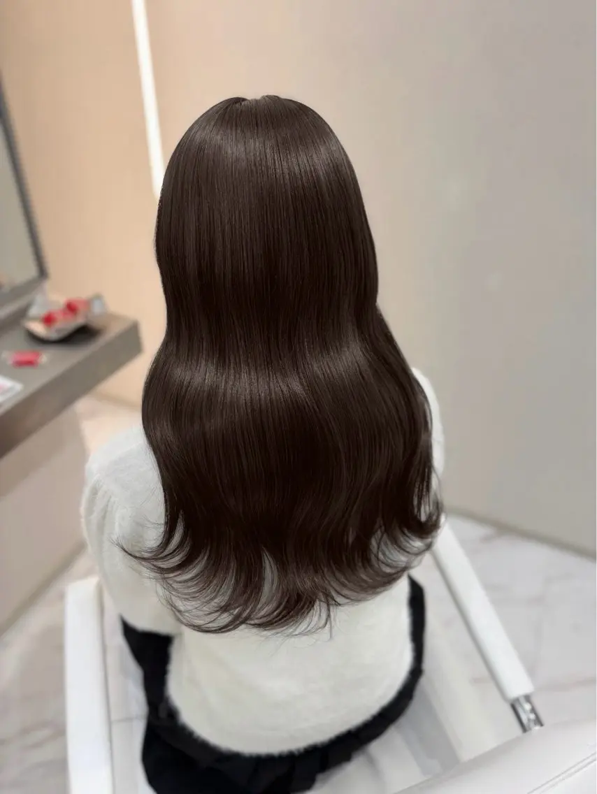 ミディアム ヘアカラー トリートメント くるみ /モデル募集中のヘアスタイル