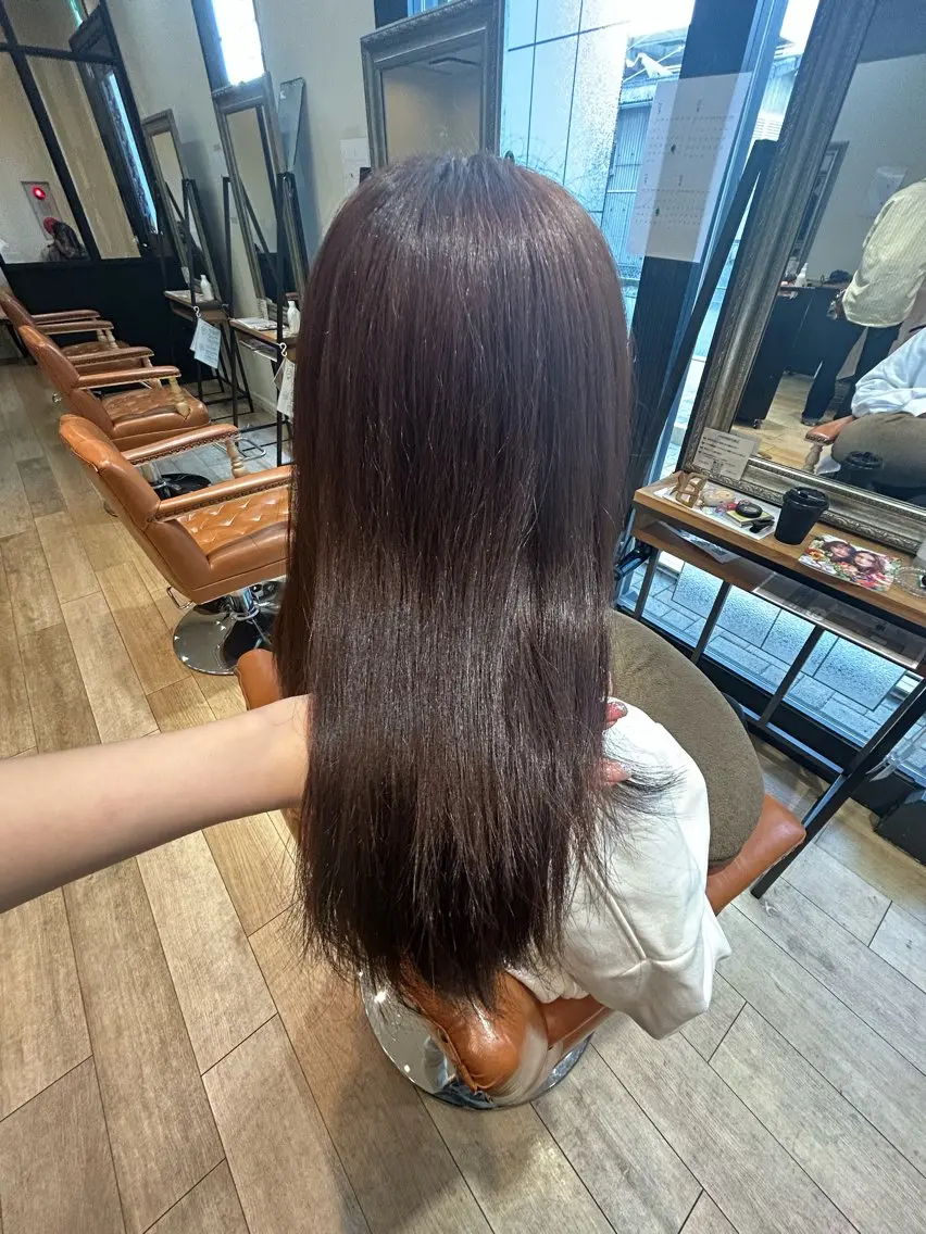 セミロング カラー ヘアカラー 松尾 遥花のヘアスタイル