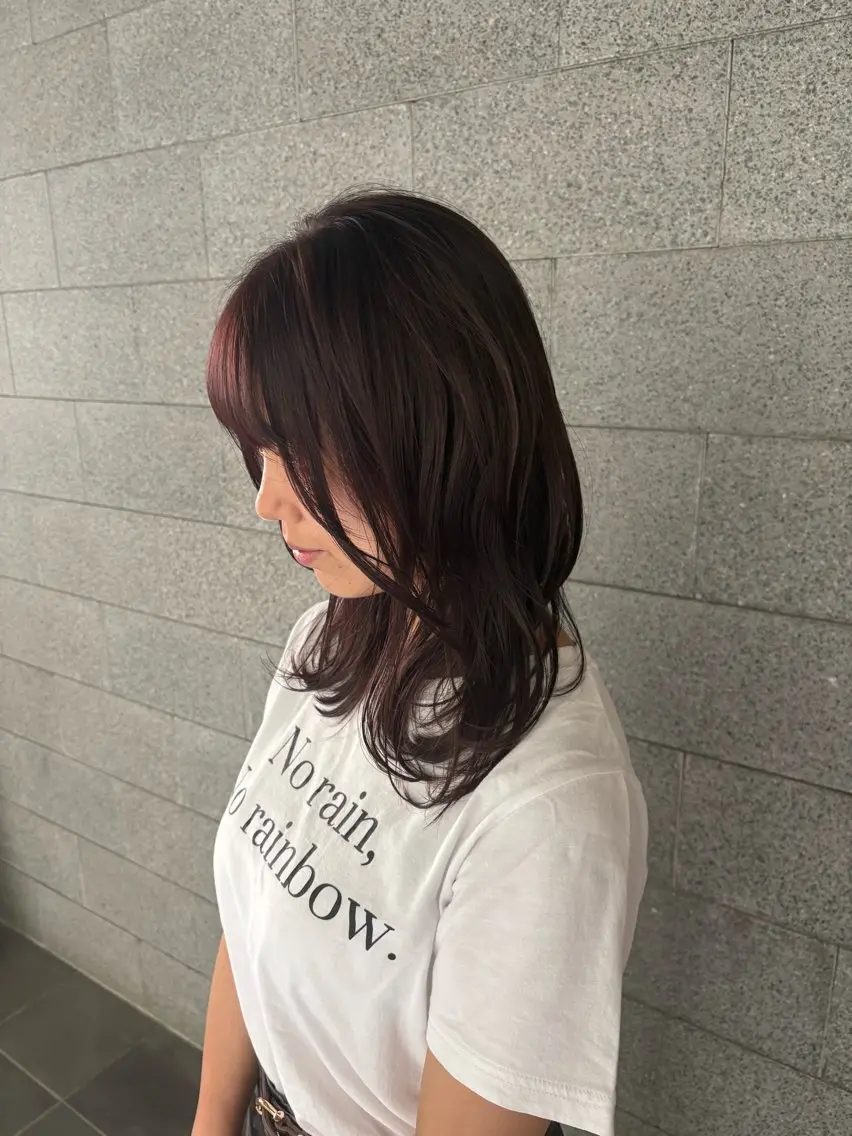 セミロング ヘアカラー トリートメント なぎ ㅤのヘアスタイル