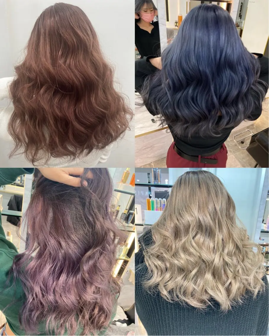 ミディアム カラー ブリーチ ケアブリーチ カット ヘアカラー トリートメント レイヤー似合わせ 透明感カラーりきやのヘアスタイル