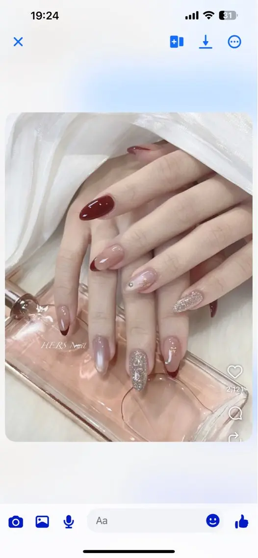 ネイル アートネイル クリアネイル ジェルネイル ハート 韓国ネイル Kawaii _Nailのネイルデザイン