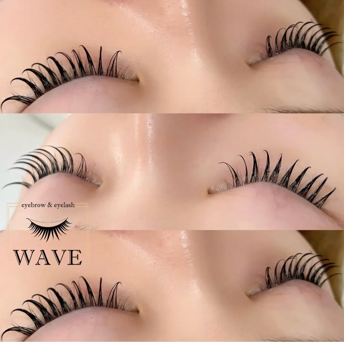 マツエク・マツパ 付け放題 束感まつ毛 Dカール 韓国風マツエク パリジェンヌラッシュリフト brow&lash WAVEのマツエク・マツパデザイン
