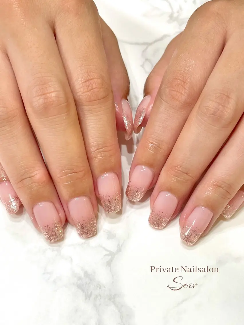 ネイル ラメ(グリッター) nail soirのネイルデザイン
