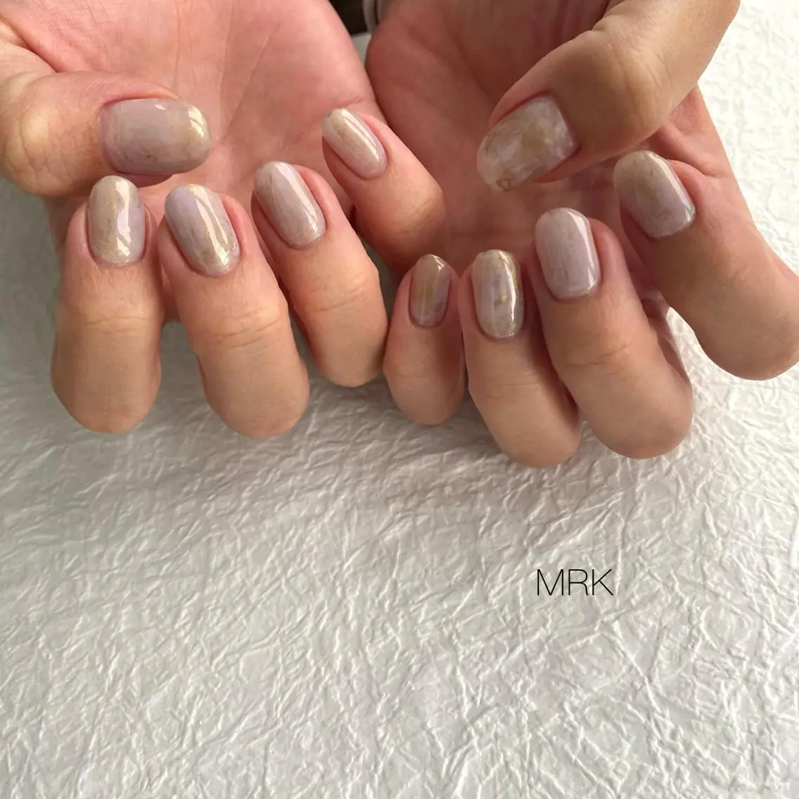 ネイル ミラーネイル ニュアンスネイル ブライダルネイル MARUKO nailのネイルデザイン