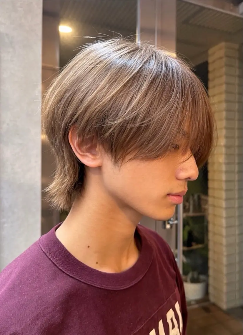 【メンズハイトーン】メンズケアブリーチ＋カット（ミルクティー・ブロンド・ホワイト・グレージュ…….）の写真