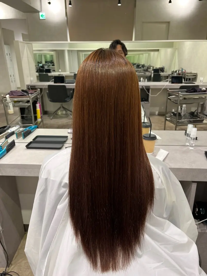 ロング カラー 縮毛矯正 特化生田のヘアスタイル