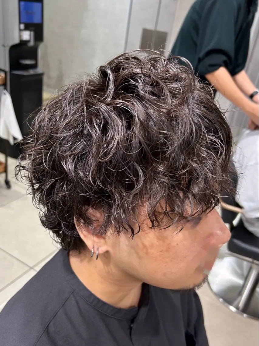 パーマ メンズ カット パーマ 【🎀推しカラー × 艶髪】小池 雪奈のヘアスタイル