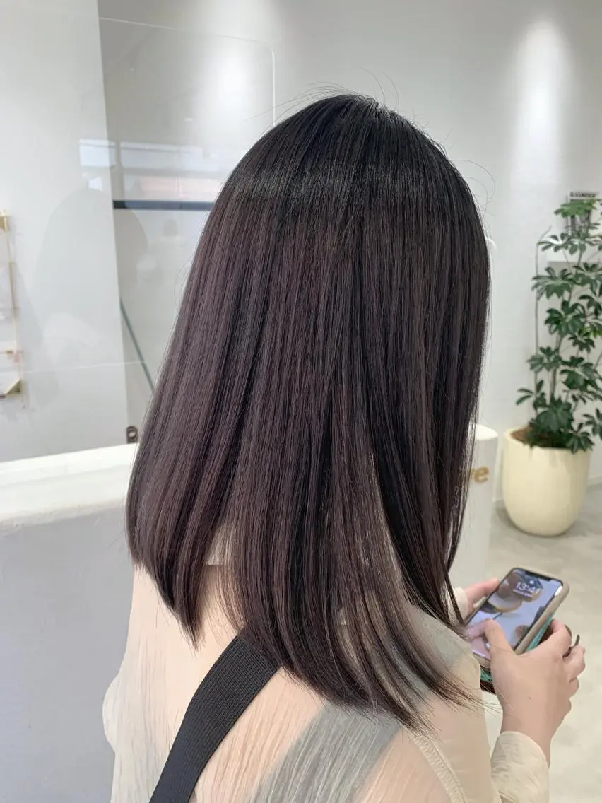 ダメージを抑えて艶髪に🧚💫【髪質改善inカラー】&ケラチントリートメントの写真