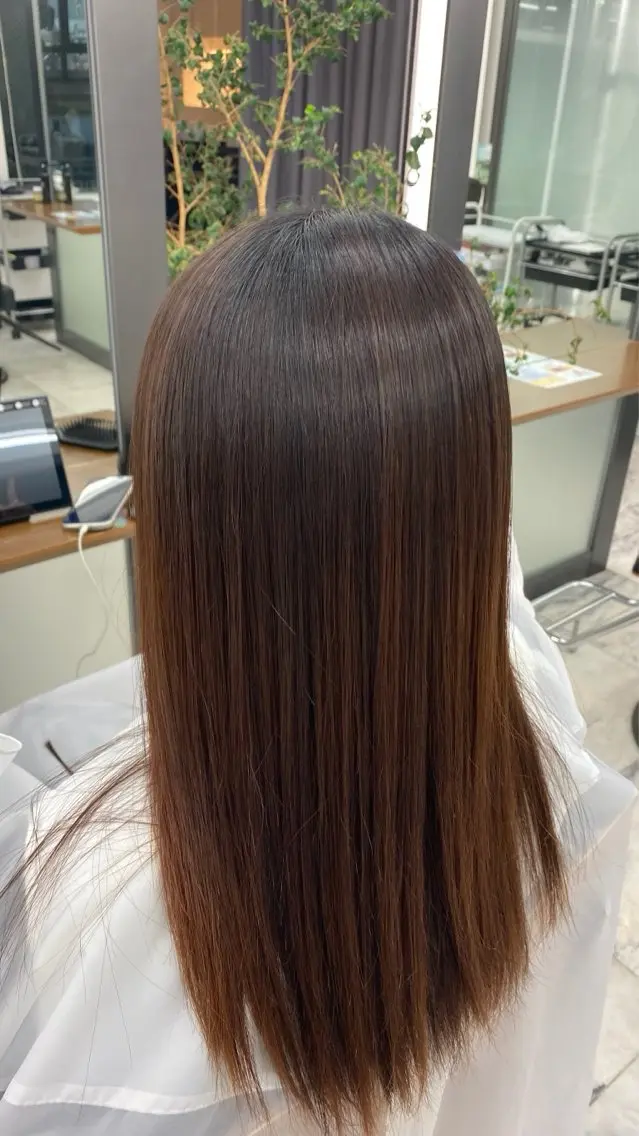 ロング パーマ 美髪矯正🍀 似合わせカット渡邊のヘアスタイル