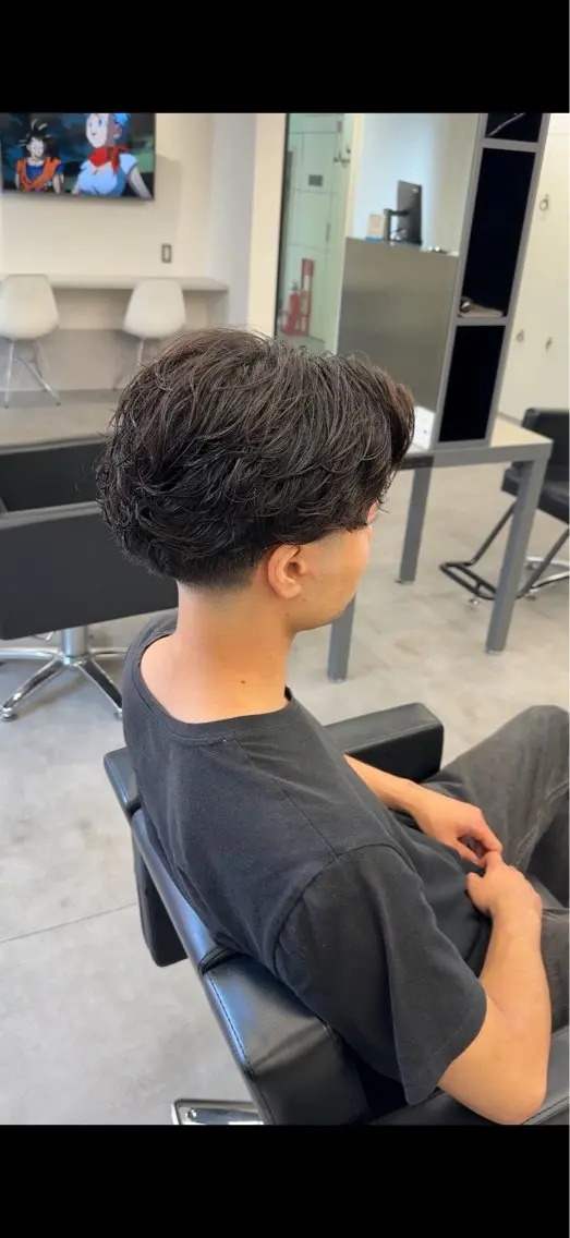 ショート パーマ カット パーマ シミズ リキのヘアスタイル