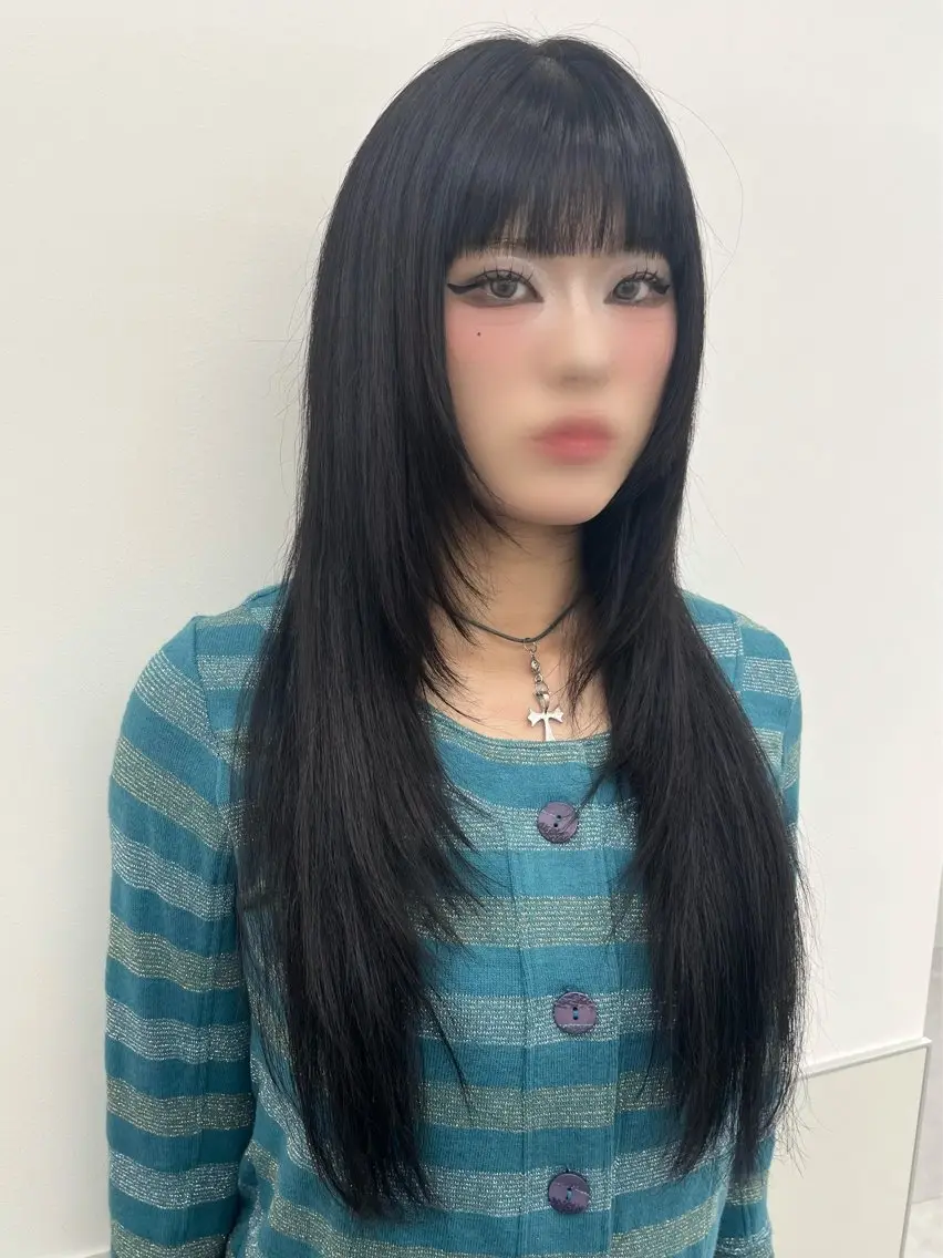 韓国レイヤーカットの写真