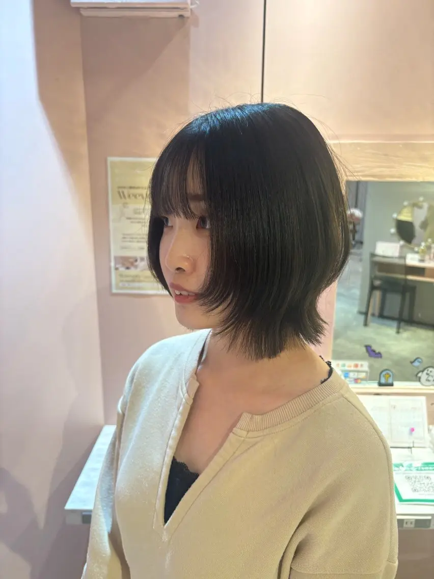 ミディアム ボブレイヤー ボブ レイヤーカット 柔らかメルティ ヘア🩰Yuuhaのヘアスタイル