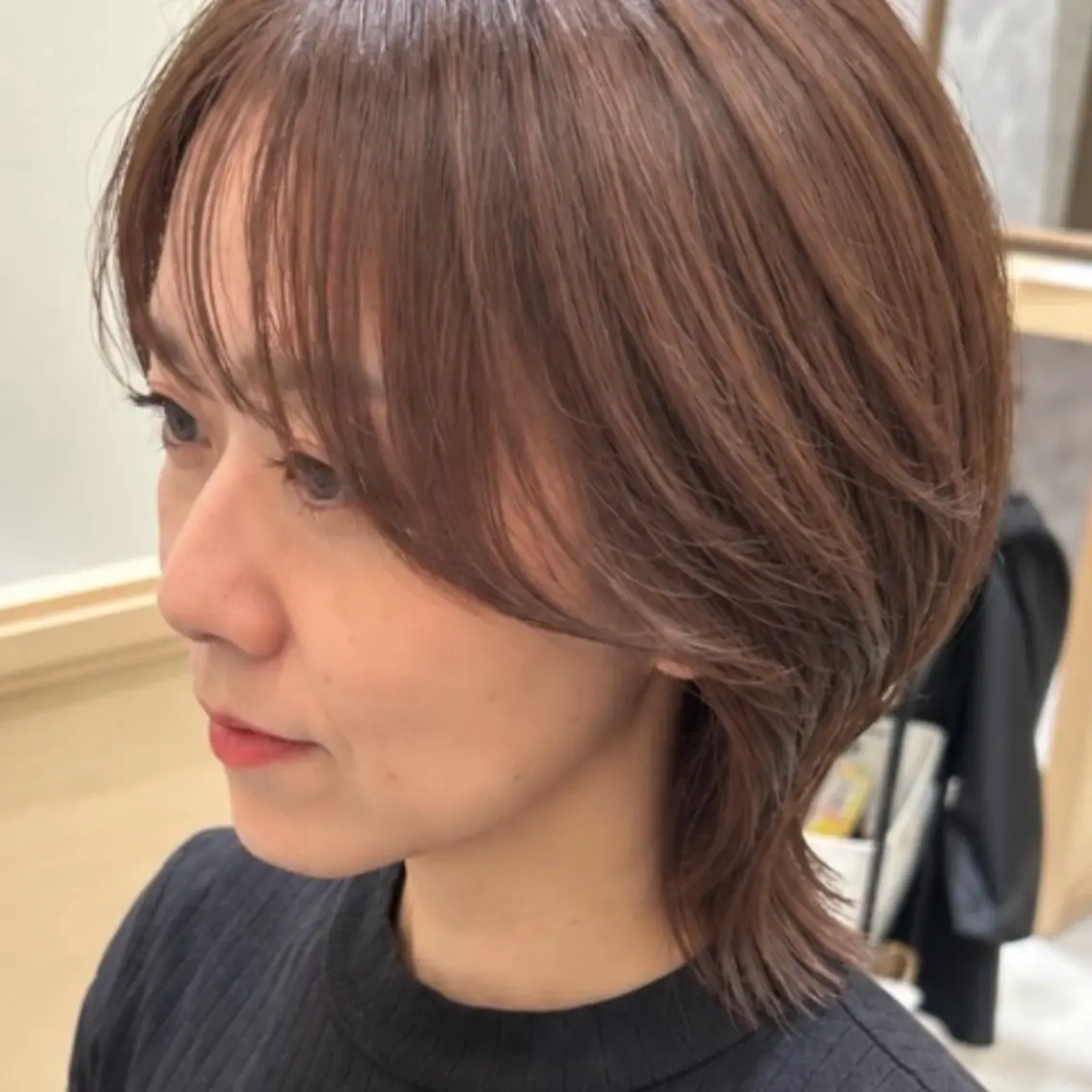 ミディアム 髪質改善 トリートメント カット 久木原 ゆりのヘアスタイル