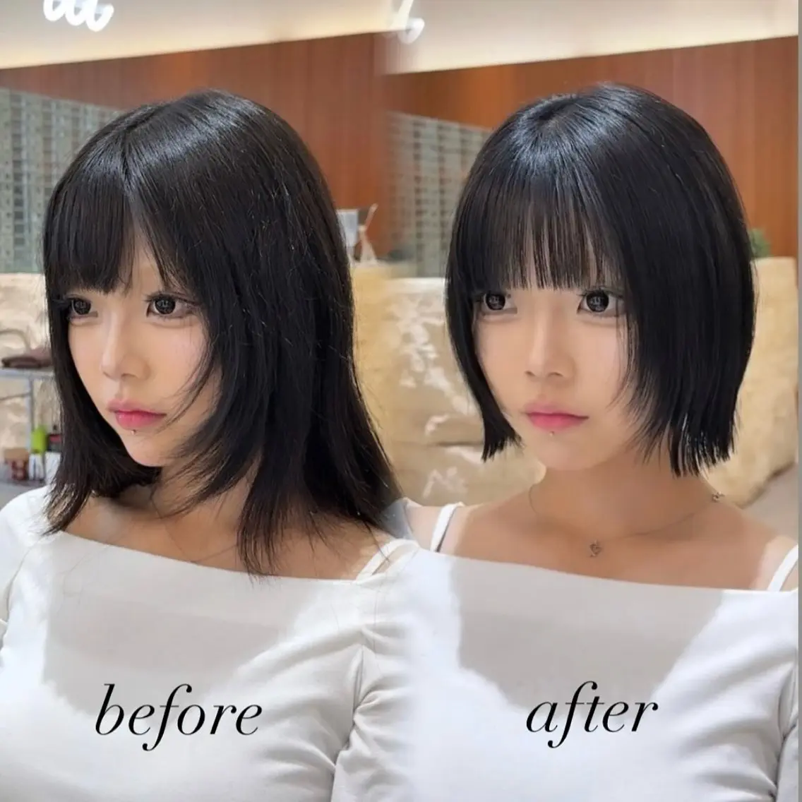 ミディアム カラー パーマ 切りっぱなしボブ ショートボブ ボブレイヤー 透明感カラー ボブ カット ヘアカラー 縮毛矯正 トリートメント 【渋谷】ボブ・ レイヤーボブ特化✂︎のヘアスタイル