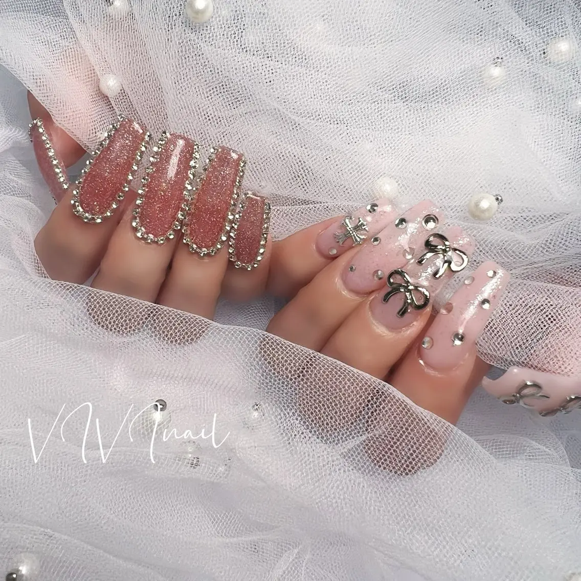 ネイル ピンク ハンドネイル vivi nailのネイルデザイン