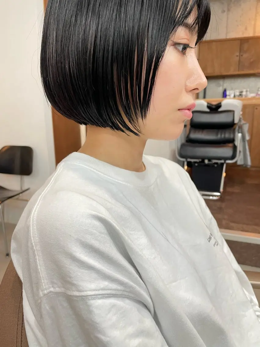 ショート ボブ 顔周りカット レイヤーカット カット トリートメント 表参道/ボブ/顔周り wadaのヘアスタイル