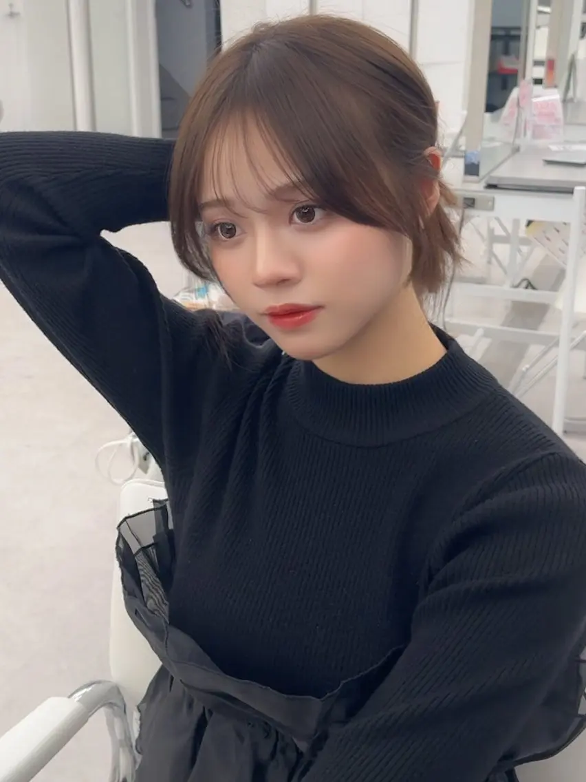 ミディアム カラー ヘアアレンジ カット ヘアカラー トリートメント 顔周り&ミディアム 特化/池袋/kokiのヘアスタイル