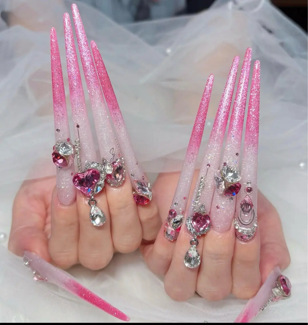 ネイル チークネイル 長さ出し フラッシュネイル フレンチネイル グラデーション ハンドネイル Lenie Nail Salonのネイルデザイン