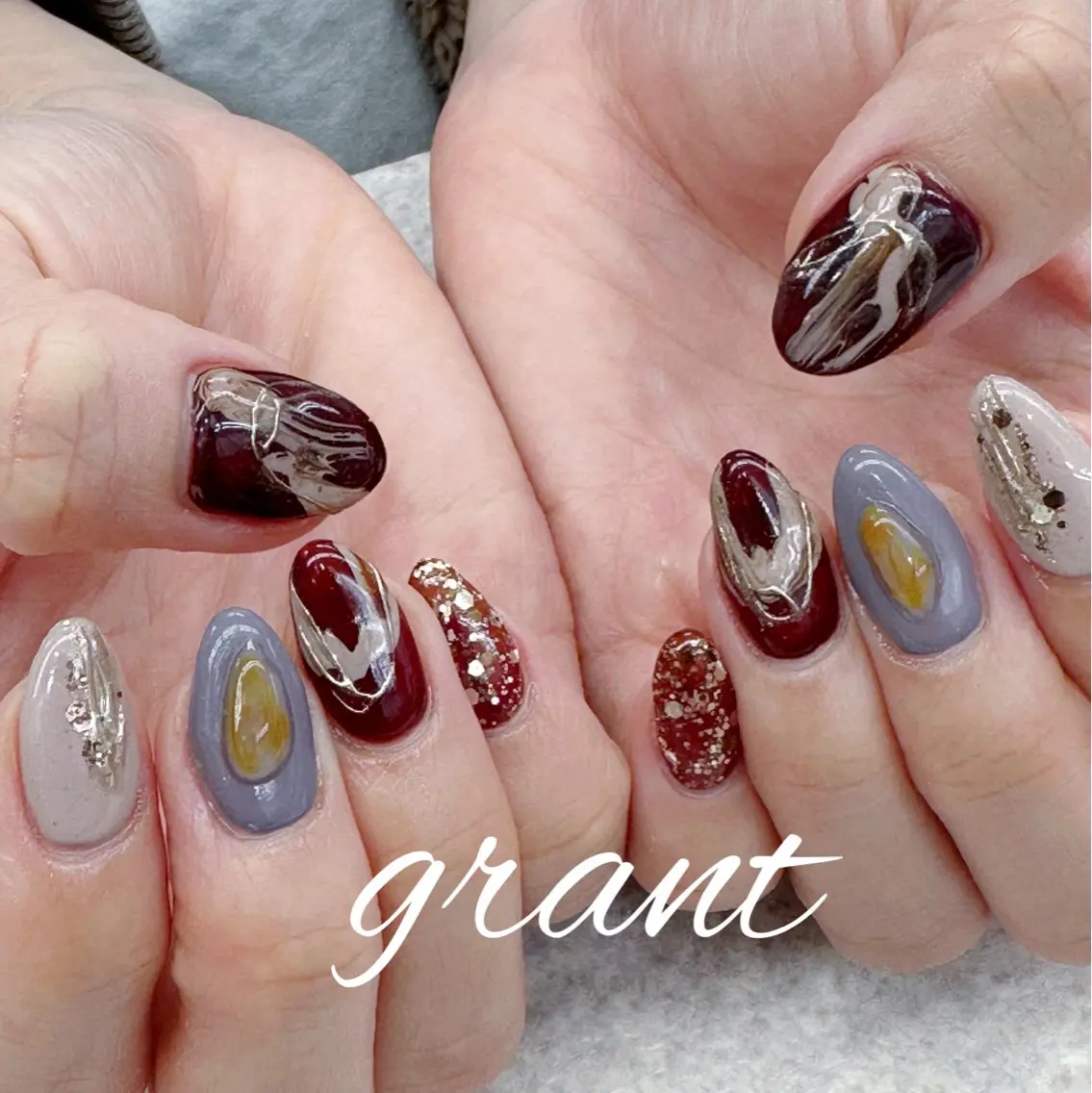 ネイル ニュアンスネイル ハンドネイル nailsalon grantのネイルデザイン