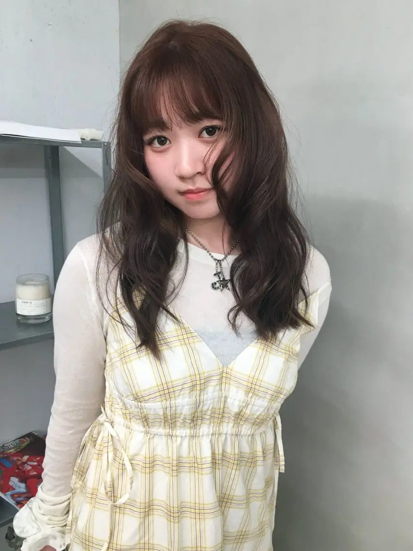 ロング カット ヘアカラー fev Rionのヘアスタイル