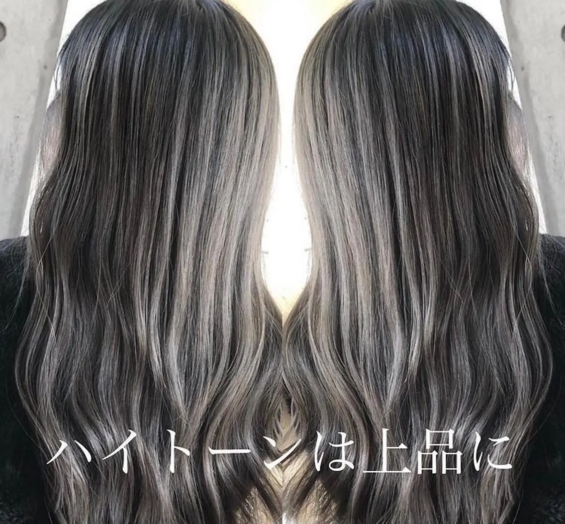 ロング カラー ハイトーンカラー テトネ タカシのヘアスタイル