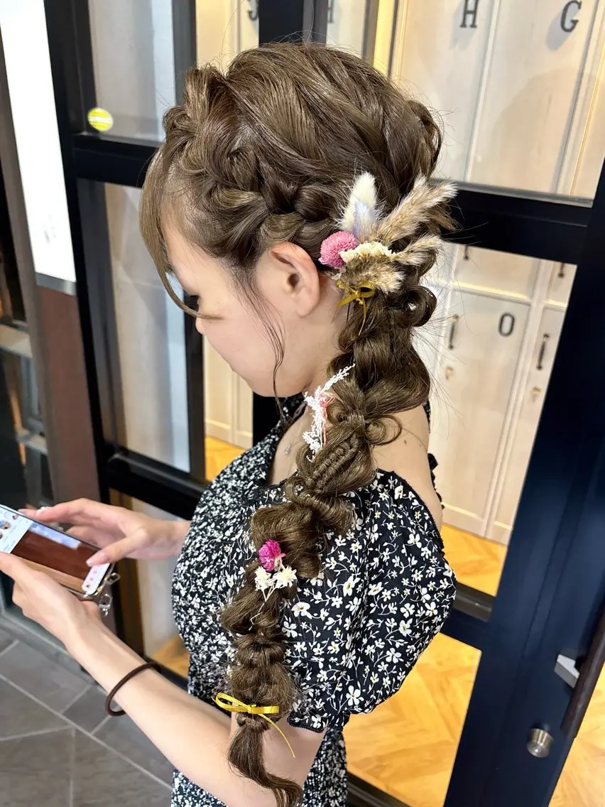 ロング ヘアアレンジ mimi 🌟のヘアスタイル