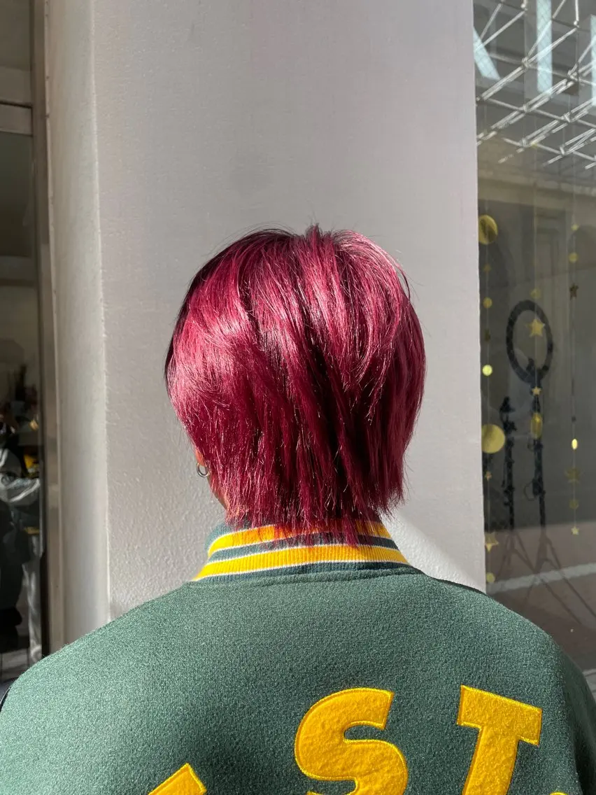 カラー メンズ レッドカラー カット ヘアカラー トリートメント ナチュラルカラー 児玉優香のヘアスタイル