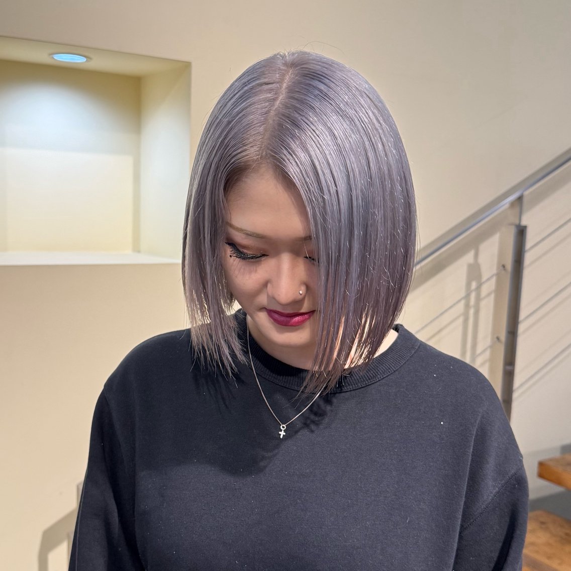 ショート カラー Himena🎀 ハイトーン/デザインのヘアスタイル