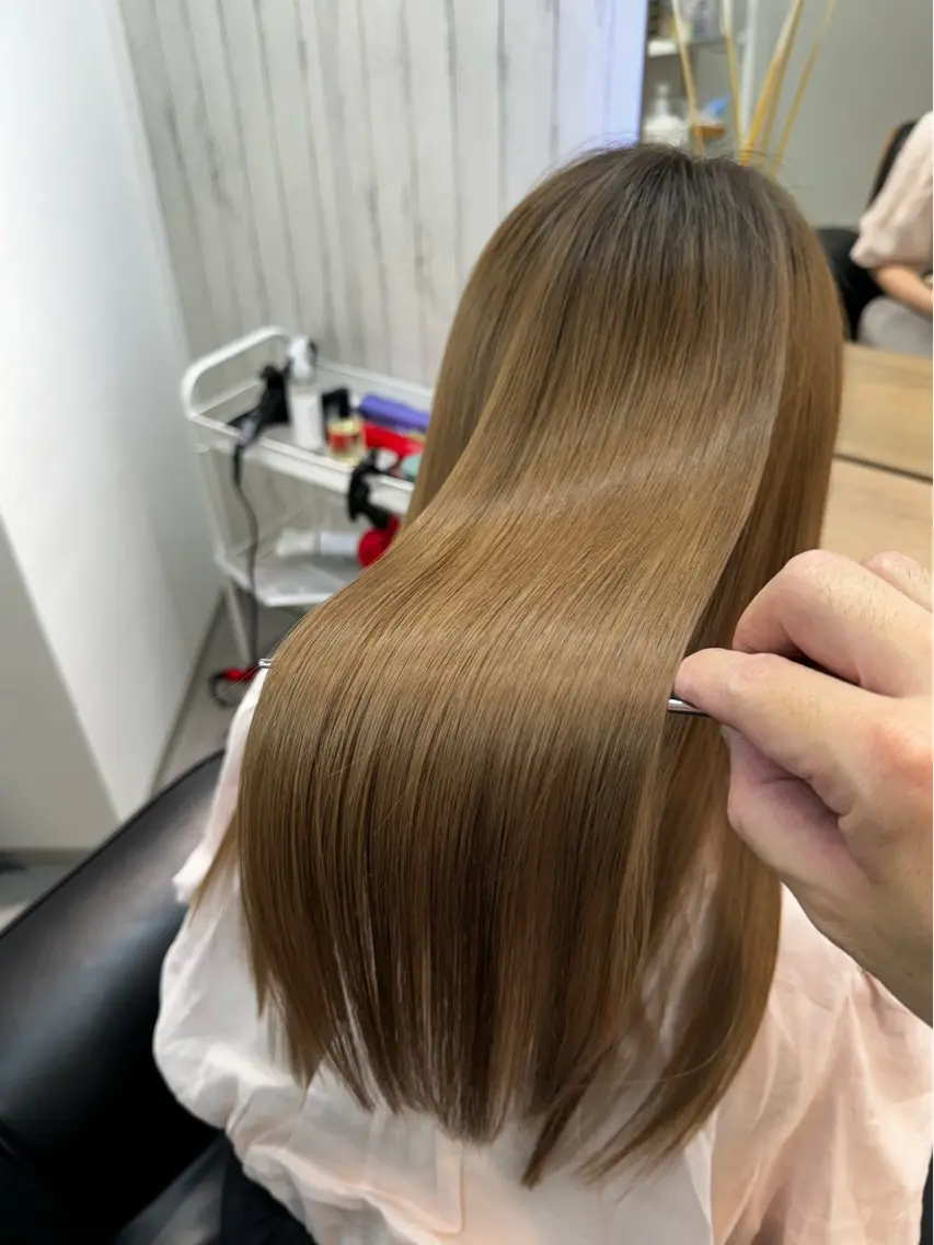 ロング カラー 髪質改善 艶髪改善師/高橋潤 /縮毛矯正のヘアスタイル
