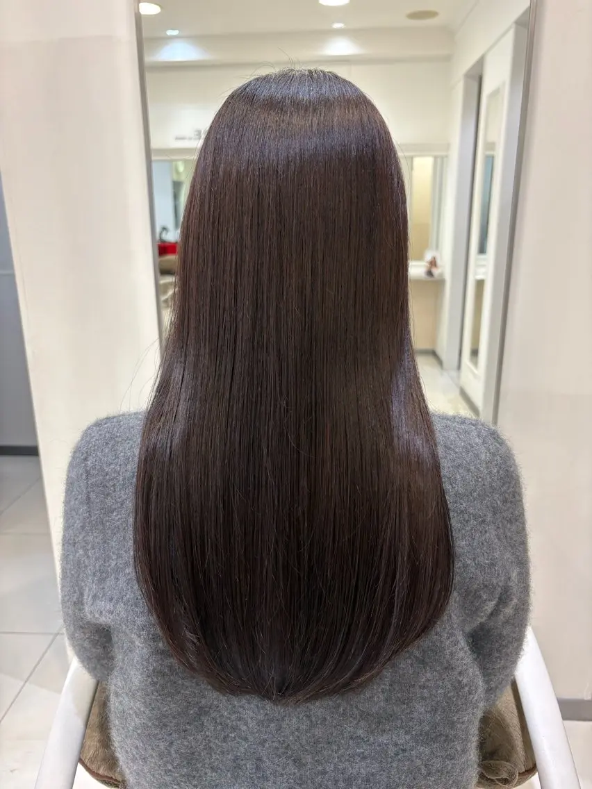 ロング カラー 髪質改善 トリートメント 久保山 ことのヘアスタイル