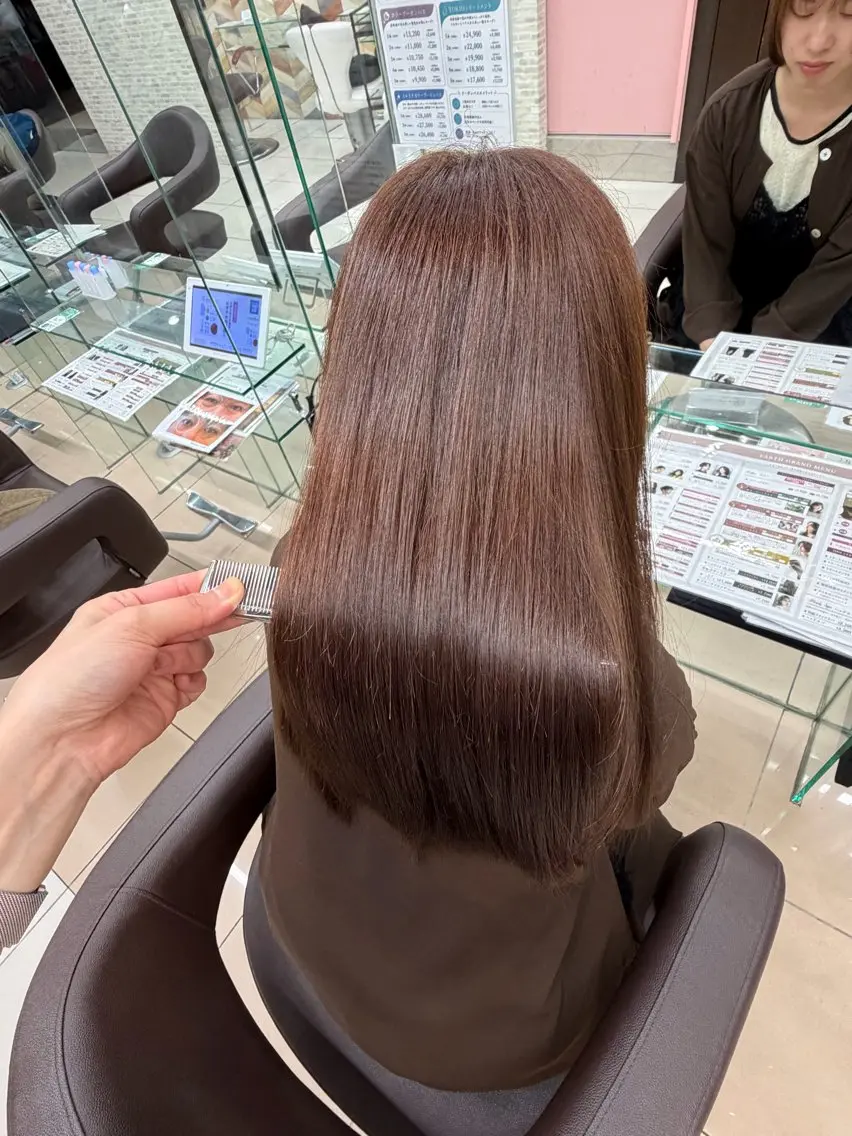 ロング くせ毛 髪質改善 縮毛矯正 トリートメント 酸性ストレート 髪質改善デザイナー kazu🐰のヘアスタイル