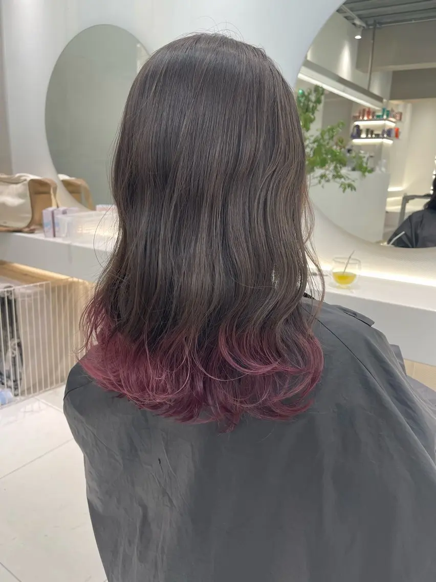ロング カラー ピンクカラー ヘアカラー トリートメント トリートメント /カラー/NAOKIのヘアスタイル