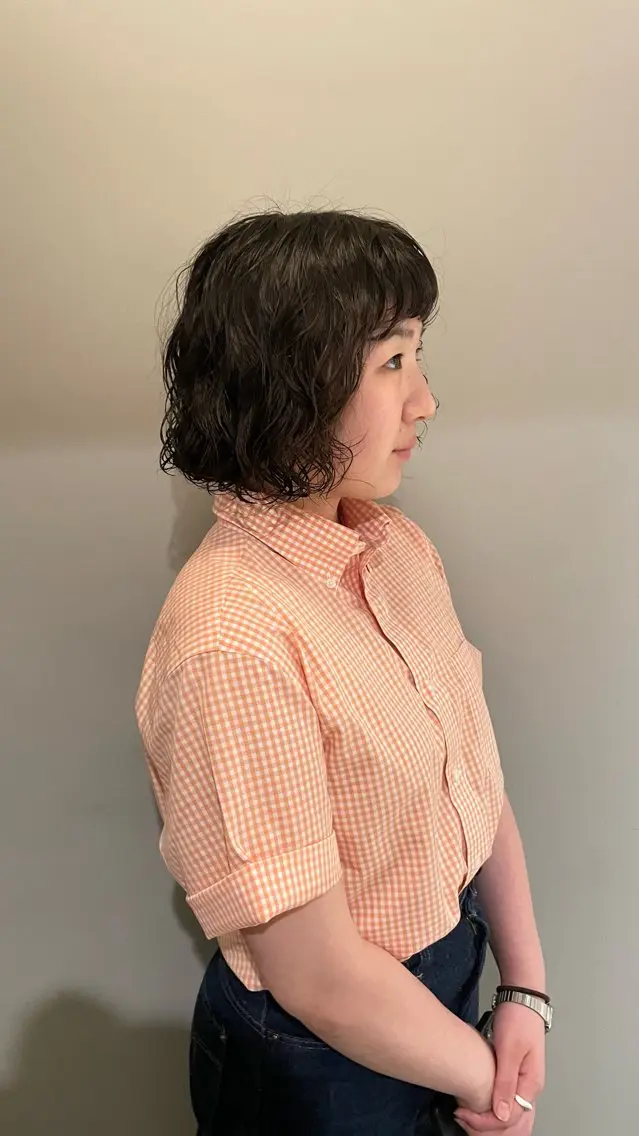 ミディアム パーマ ミディアムパーマ ボブ 原宿/ケパーマ 🧺ユウマのヘアスタイル
