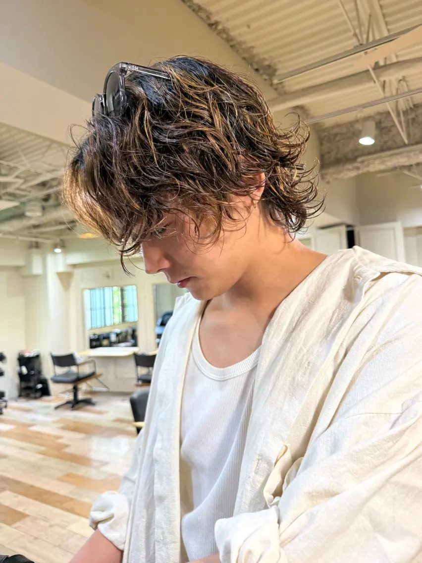 ミディアム パーマ ミディアムパーマ カット パーマ 🌈デザインヘア職人 Kaede🌈のヘアスタイル