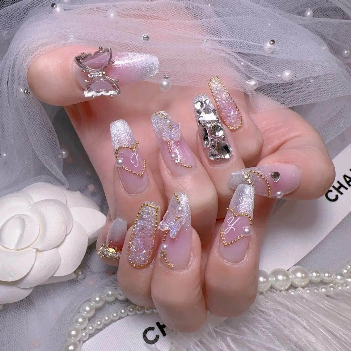 ネイル オーロラネイル フットネイル 韓国ネイル ラメ(グリッター) ラメグラデーション ハンドネイル Belle nail salon 新小岩のネイルデザイン