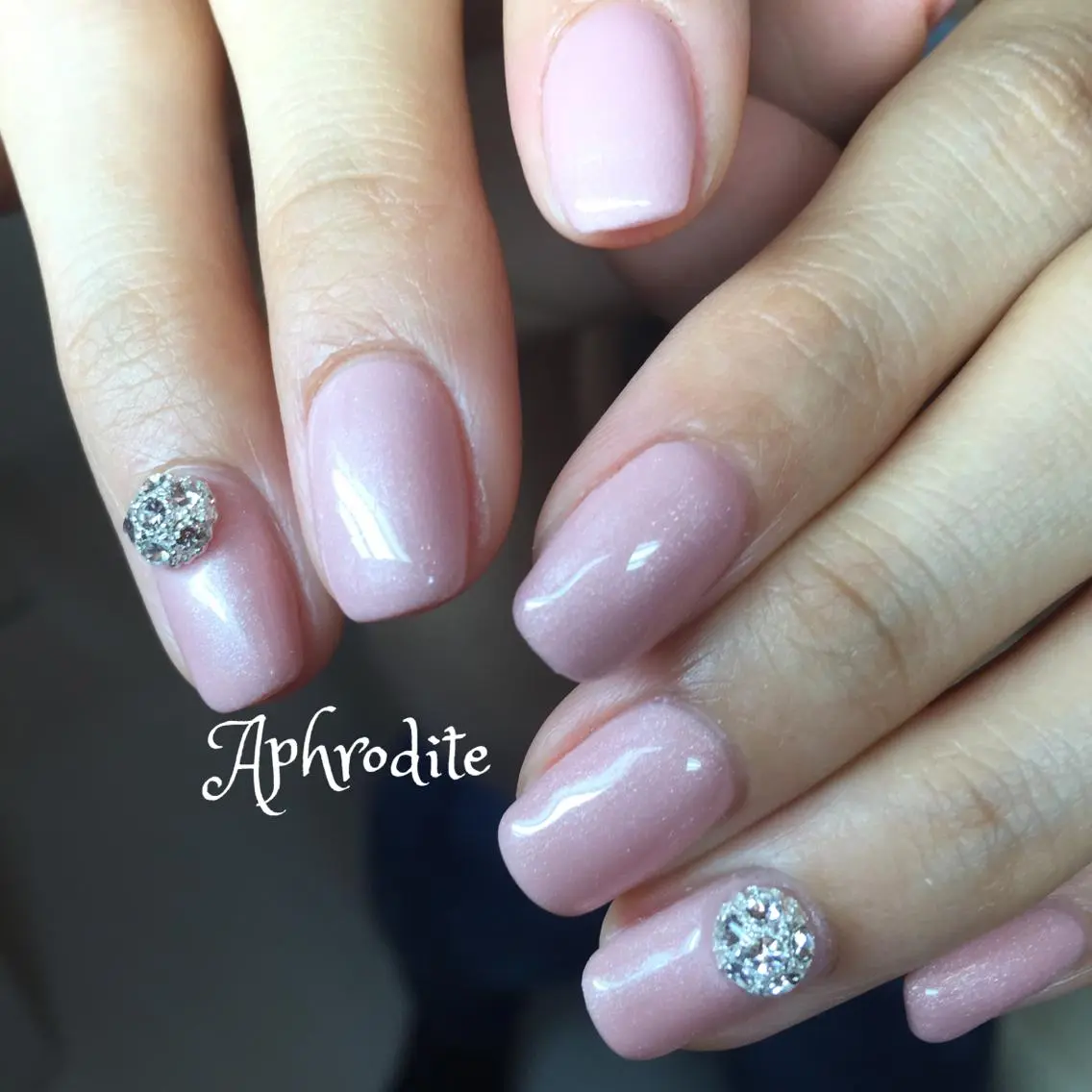 ネイル ピンク シンプルネイル Aphrodite パラジェル認定サロンのネイルデザイン