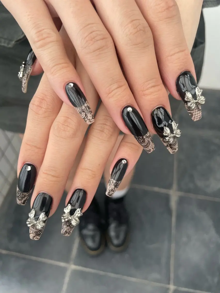 ネイル レース ハンドネイル Nail ヌシん家 AKANEのネイルデザイン