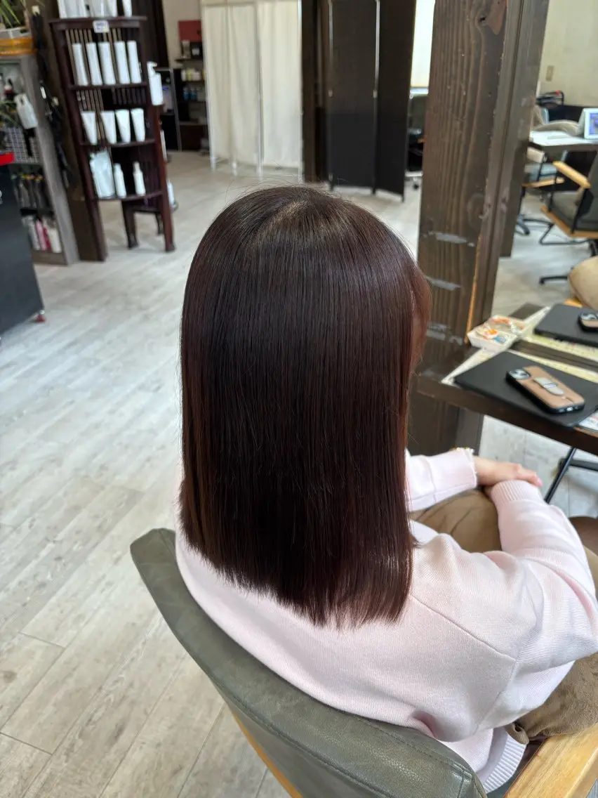 ミディアム ヘアカラー 縮毛矯正 【モデル様募集中】 渡邊 マサキのヘアスタイル