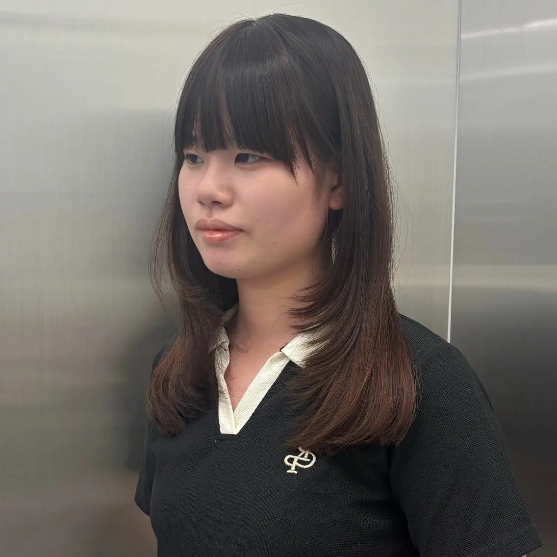 セミロング レイヤーカット 久安 美穂のヘアスタイル