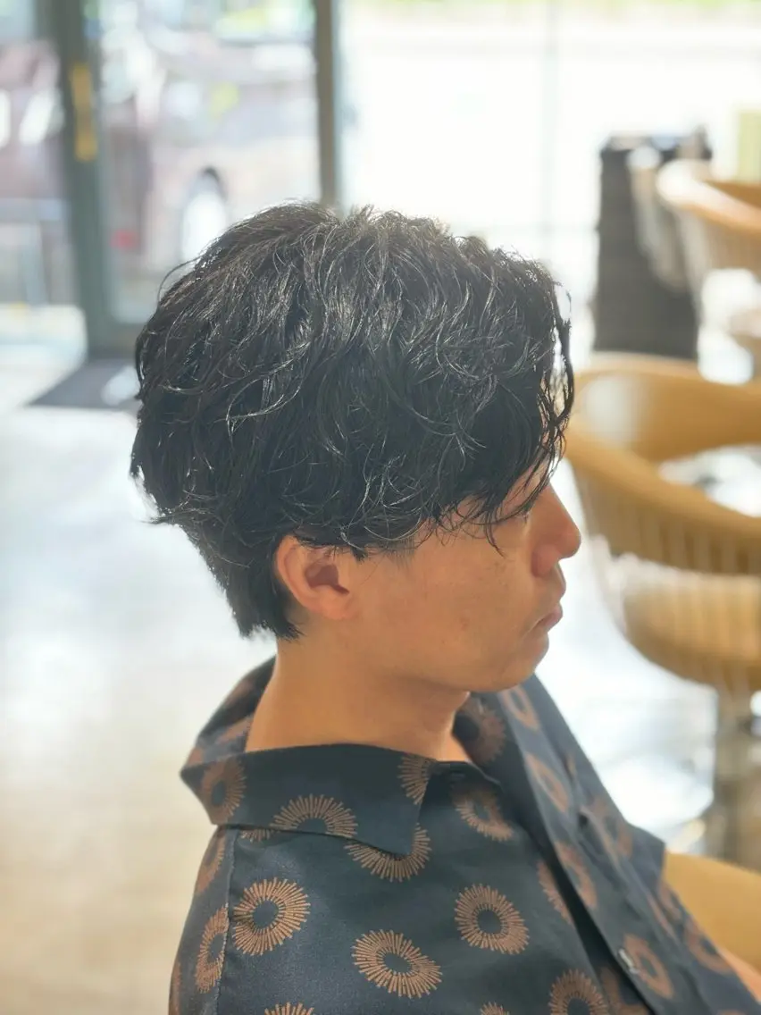 ショート メンズ カット パーマ 鹿児島 TSUBASAのヘアスタイル