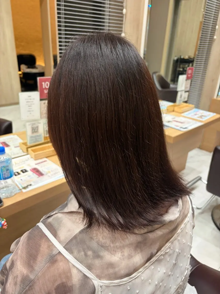 ミディアム カラー ブリーチ ラベンダーカラー ブリーチなしカラー ヘアカラー あいら ︎︎︎︎︎ /カラーモデル募集中のヘアスタイル