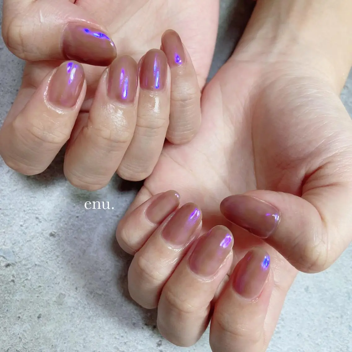 ネイル ミラーネイル ハンドネイル enu. nanakoのネイルデザイン