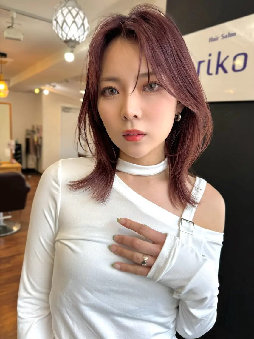 ミディアム カラー 似合わせレイヤー 🇰🇷荒木洋文のヘアスタイル