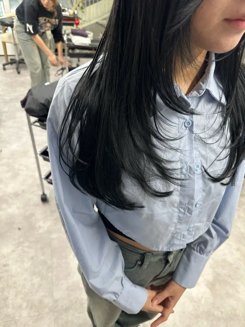 ロング カラー ヘアアレンジ ヘアカラー トリートメント 久米 治仁のヘアスタイル