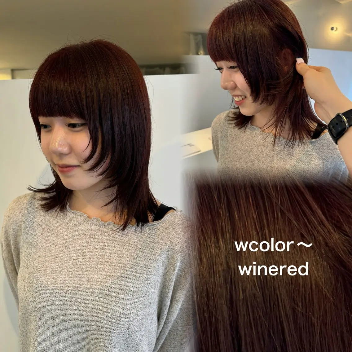 ミディアム カラー ブリーチ ダブルカラー インナーカラー ブリーチなしカラー ピンクカラー カット ヘアカラー トリートメント YARD.長田 唯のヘアスタイル
