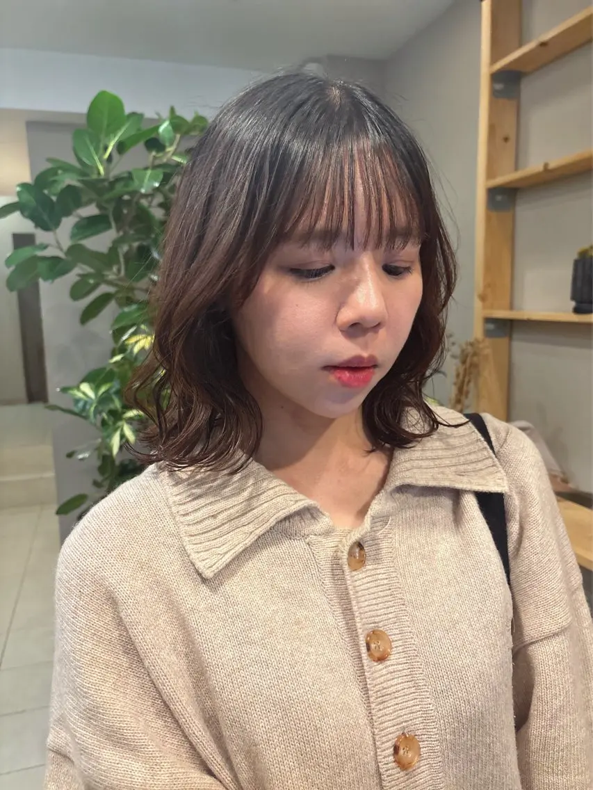 ミディアム カット 似合わせカット/ 艶カラー/いらみなのヘアスタイル