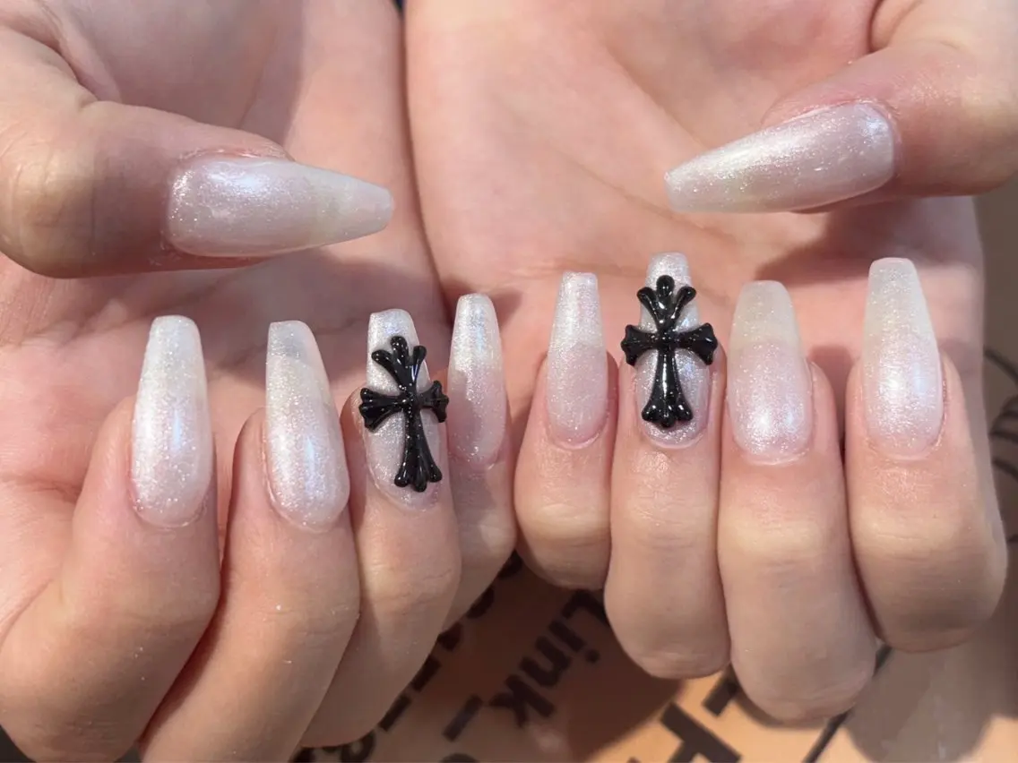 ネイル アートネイル オーロラネイル チークネイル 長さ出し フレンチネイル ハンドネイル ハンドケア Yumi Nail Seiのネイルデザイン