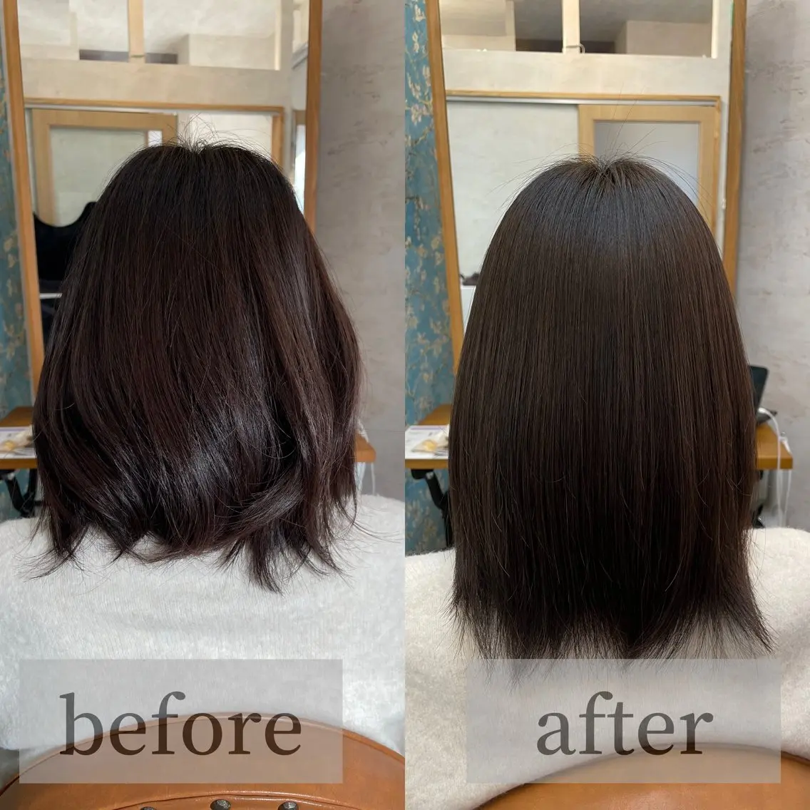 ミディアム パーマ 縮毛矯正 トリートメント 高橋 芽衣のヘアスタイル