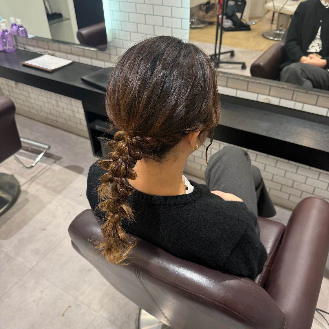 セミロング ヘアアレンジ 🎀ヘアアレンジ 🎀ななみのヘアスタイル