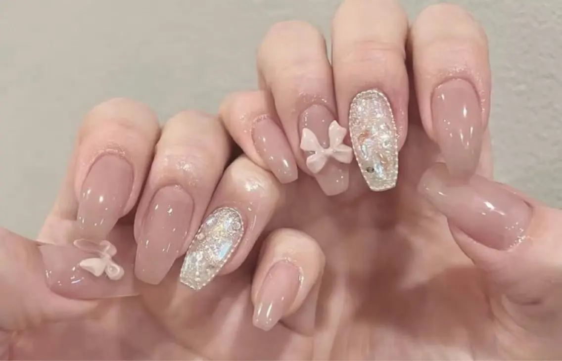 ネイル オーロラネイル べっ甲ネイル チークネイル 成人式 長さ出し ハンドネイル ハンドケア For you. Nail Salonのネイルデザイン